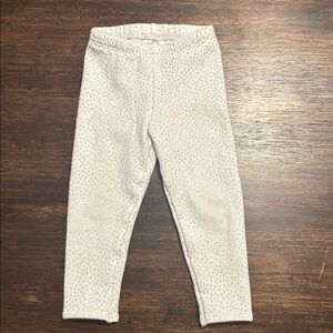 Cat & Jack White Leggings with Gold Dots